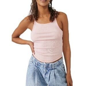 NWOT Intimately Free People pink Strappy Tank, Size Large
